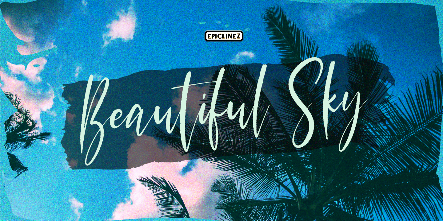 Beautiful Sky Regular Font preview